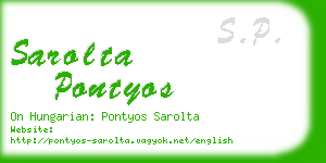 sarolta pontyos business card